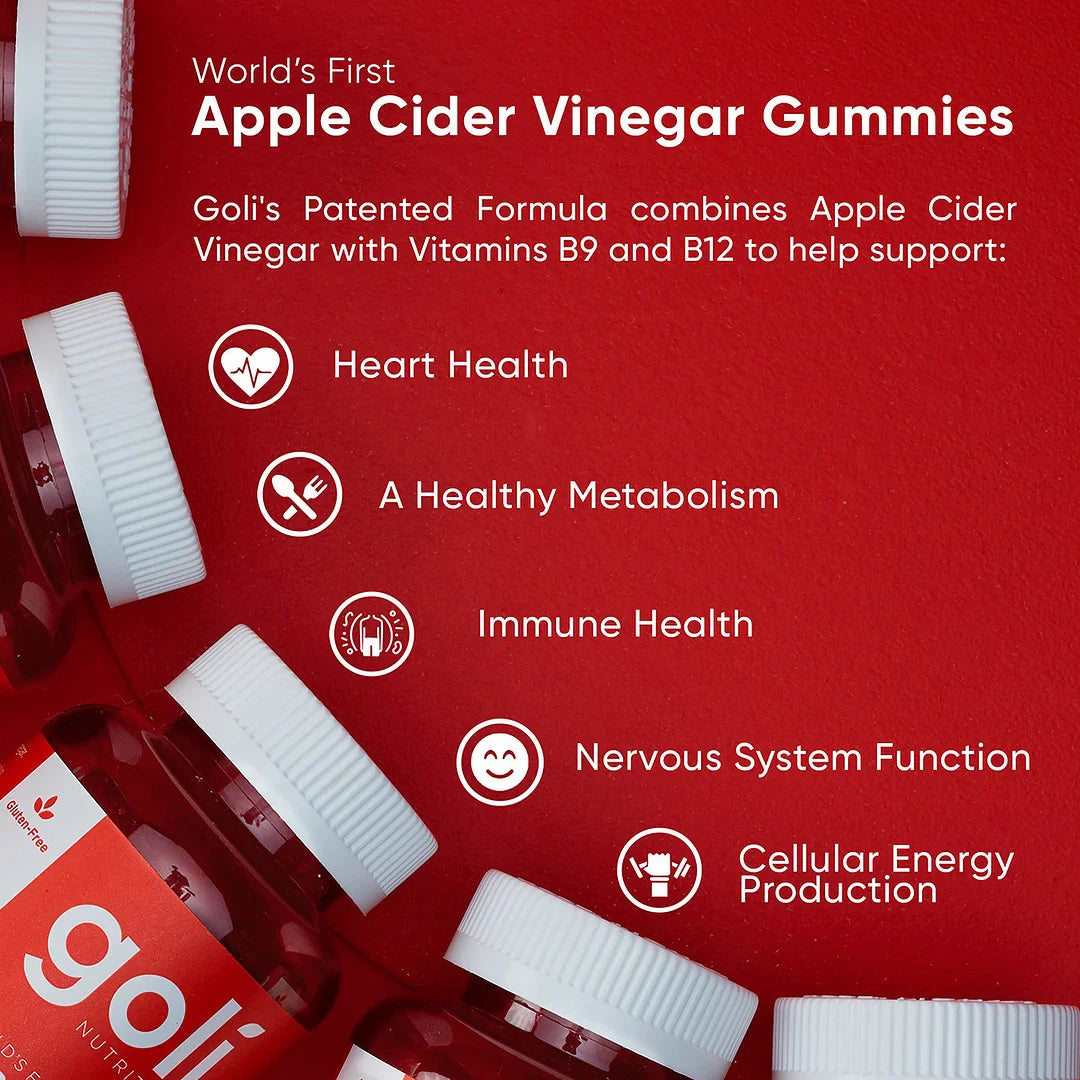 Goli Nutrition Apple Cider Vinegar Gummies, 60 Gummies
