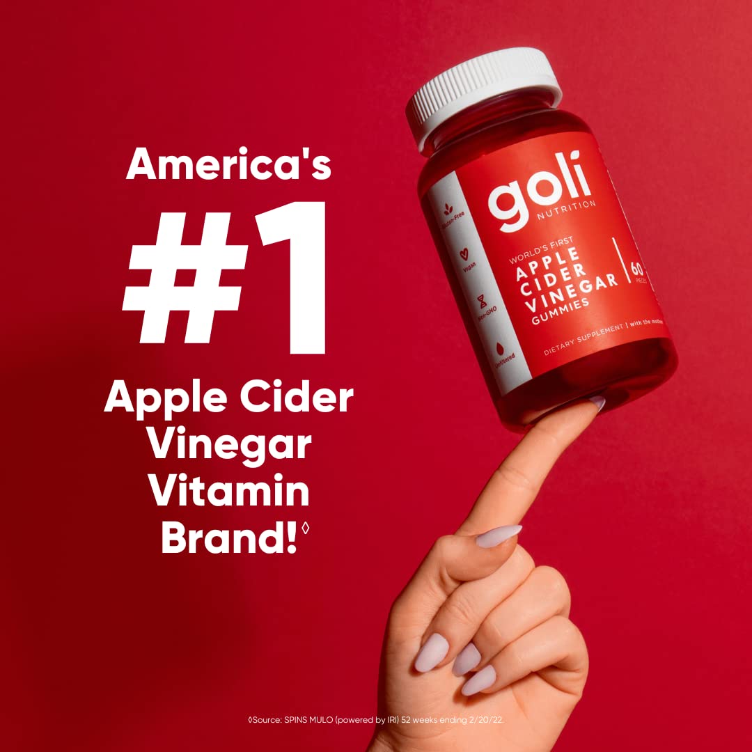 Goli Nutrition Apple Cider Vinegar Gummies, 60 Gummies