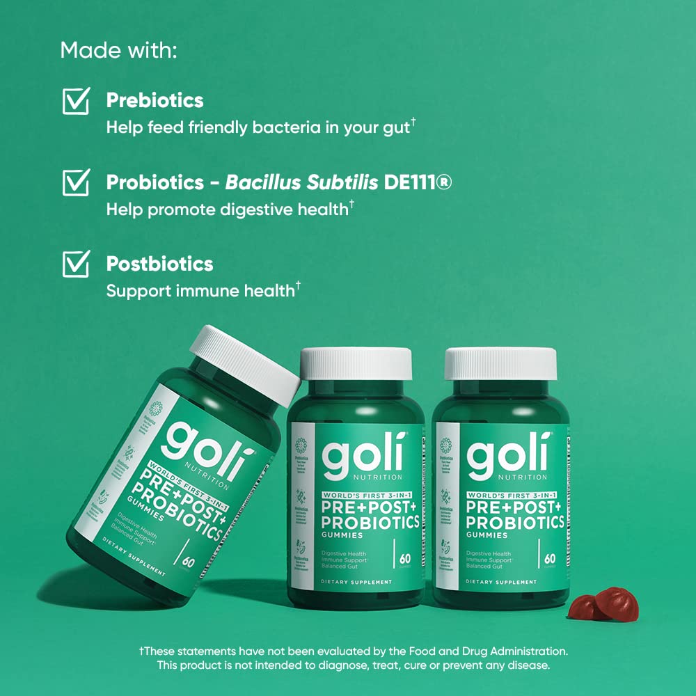 Goli Nutrition Pre+Post+Probiotics Gummies