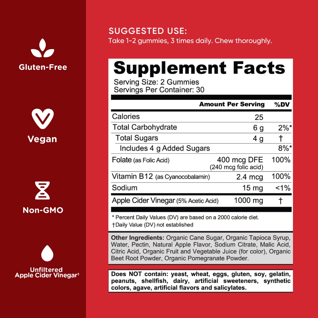 Goli Nutrition Apple Cider Vinegar Gummies, 60 Gummies