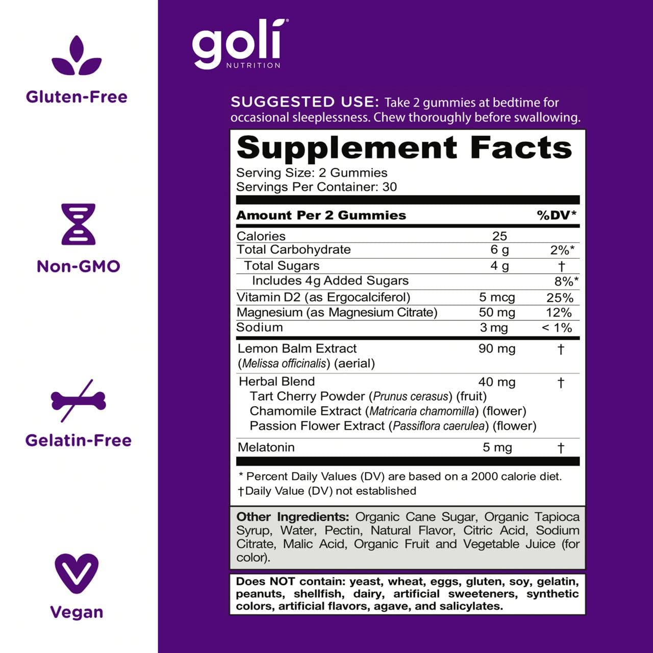 Goli Nutrition Dreamy Sleep Gummies