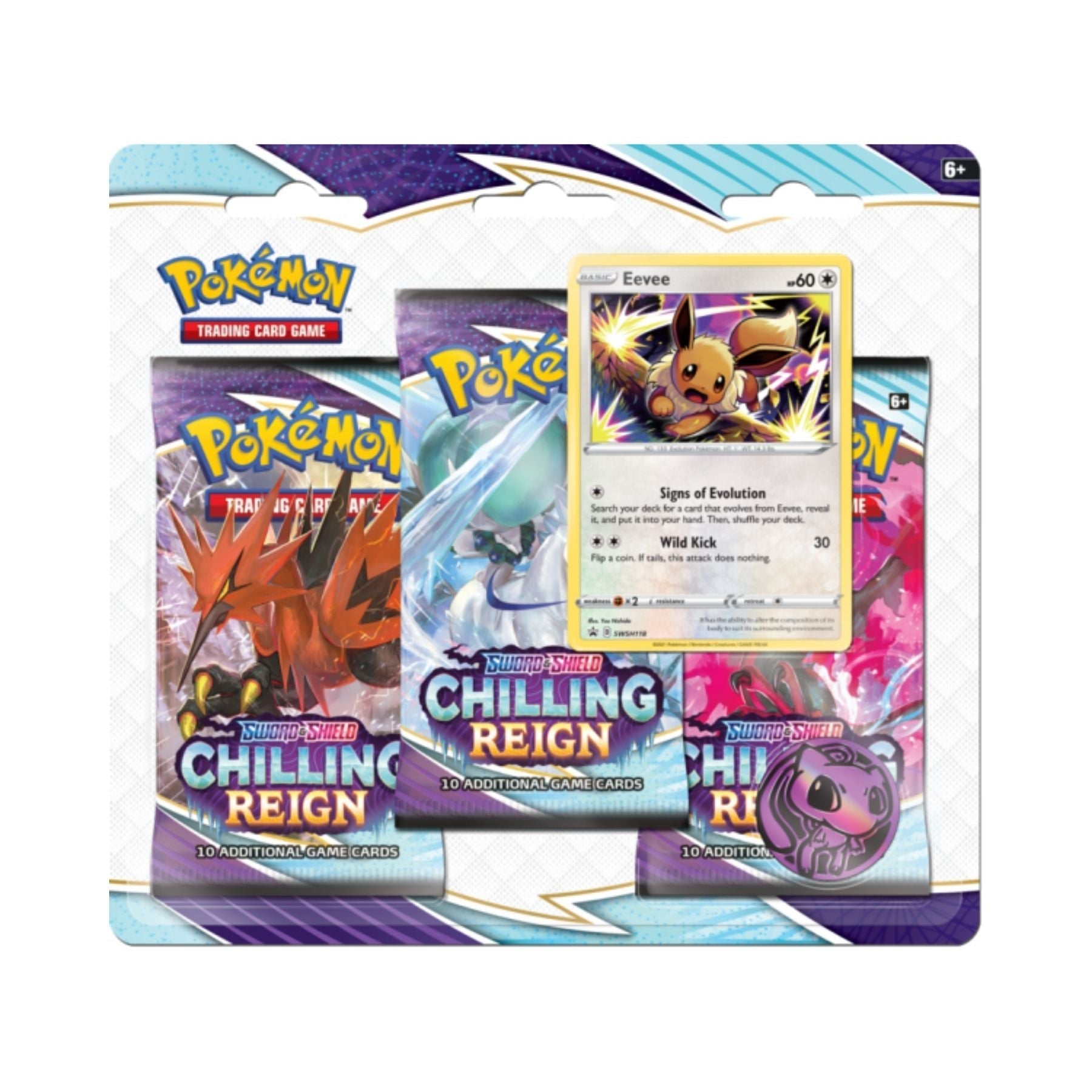 Pokemon - Chilling Reign - 3 Pack Blister - Eevee
