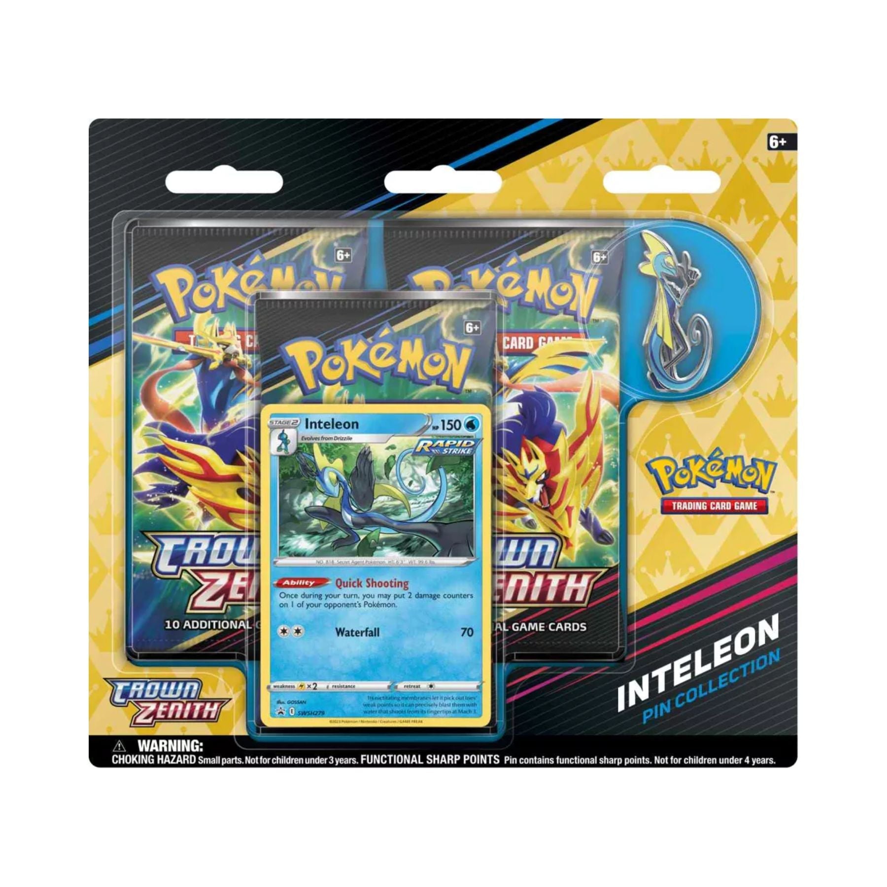 Pokemon - Crown Zenith - Pin Collection - Inteleon