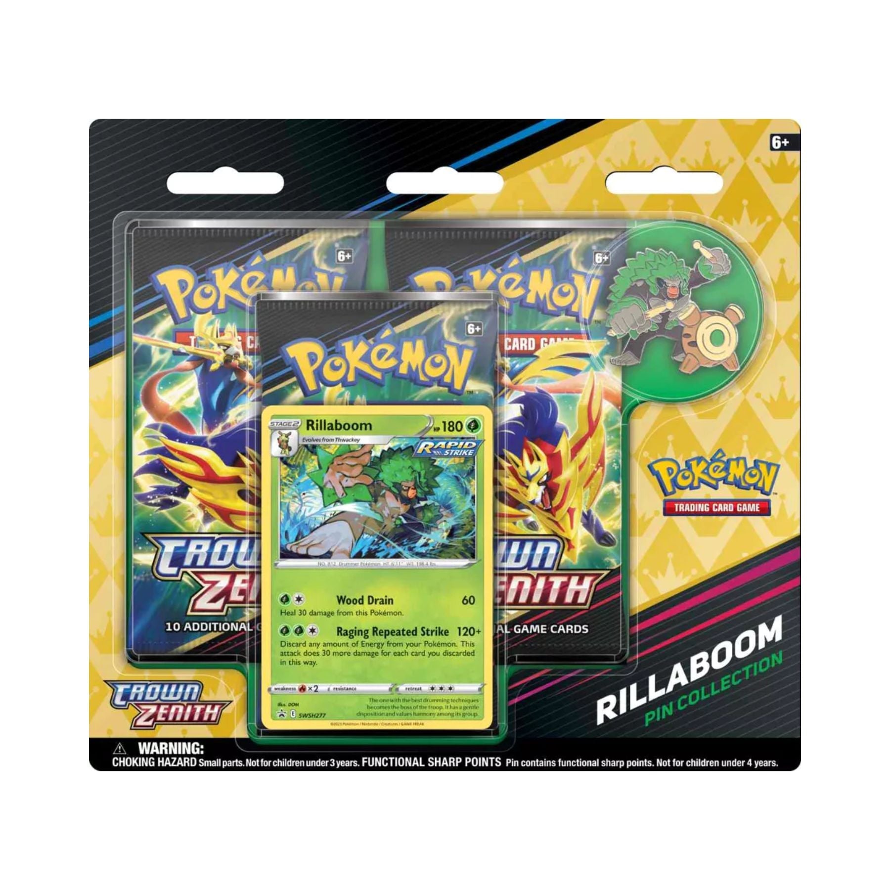 Pokemon - Crown Zenith - Pin Collection - Rillaboom