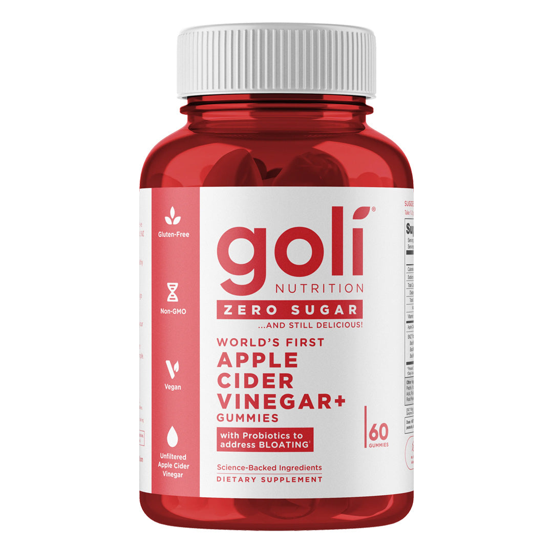 Goli Nutrition Apple Cider Vinegar Zero Sugar Gummies, 60 Gummies