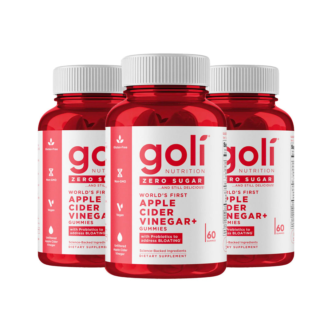 Goli Nutrition Apple Cider Vinegar Zero Sugar Gummies, 60 Gummies
