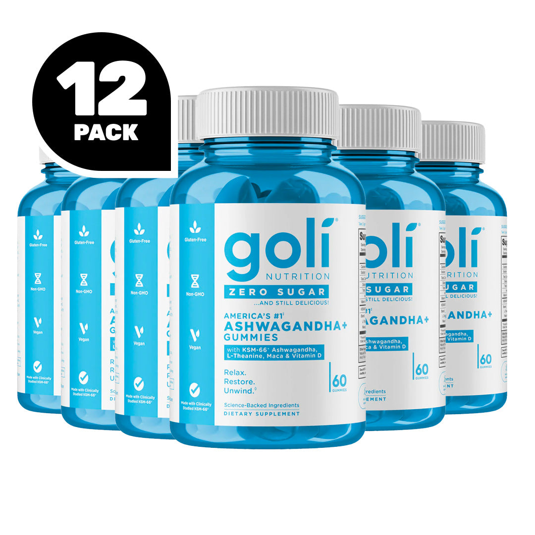 Goli Nutrition Ashwagandha Zero Sugar Gummies, 60 Gummies
