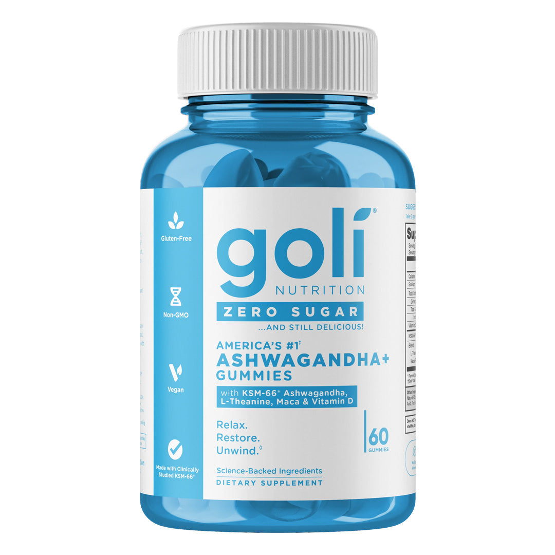 Goli Nutrition Ashwagandha Zero Sugar Gummies, 60 Gummies