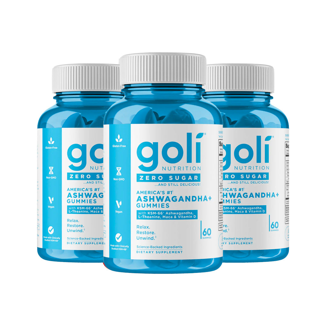 Goli Nutrition Ashwagandha Zero Sugar Gummies, 60 Gummies