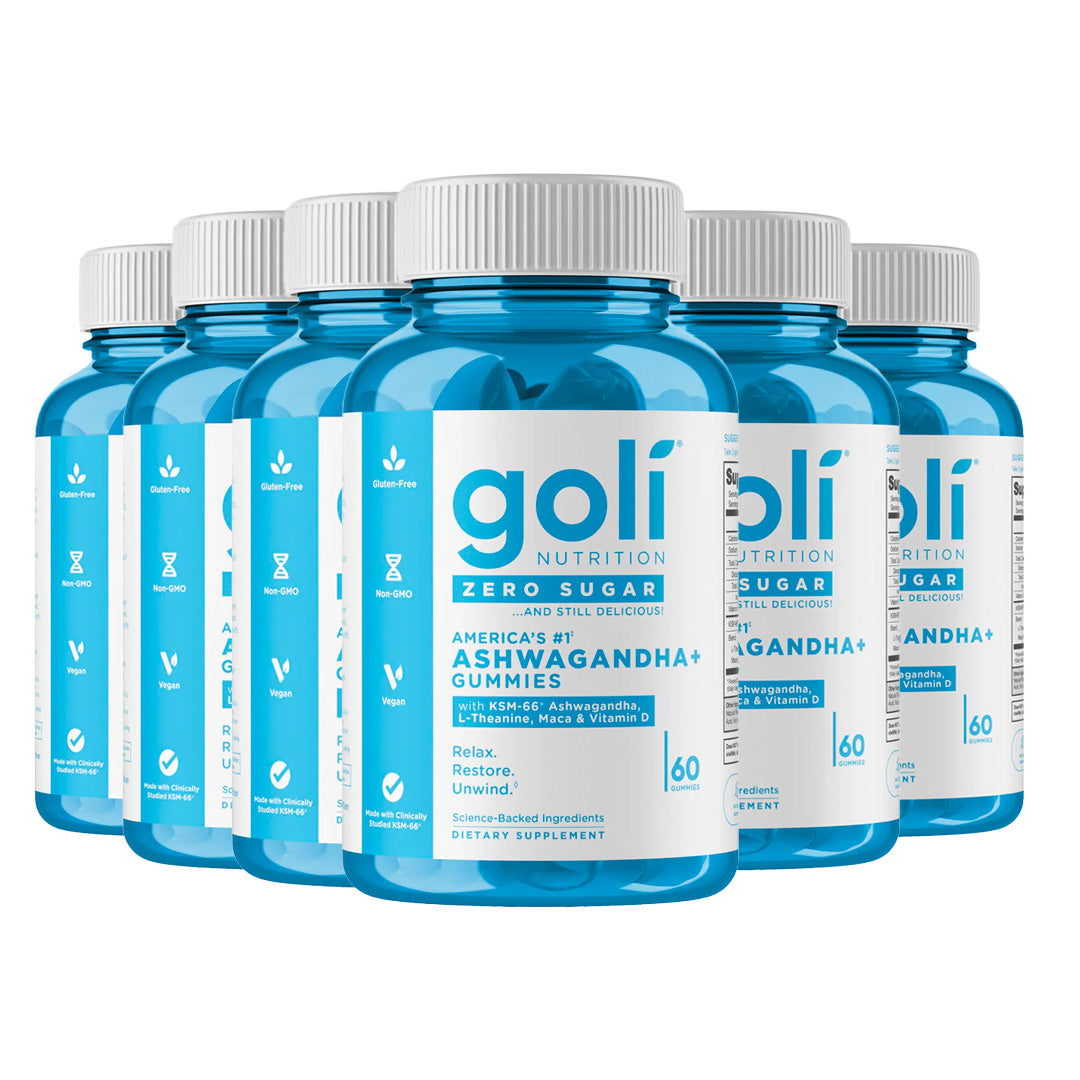 Goli Nutrition Ashwagandha Zero Sugar Gummies, 60 Gummies