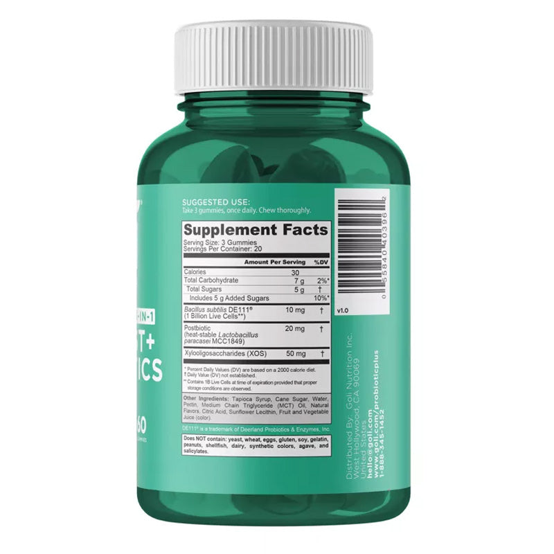 Goli Nutrition Pre+Post+Probiotics Gummies