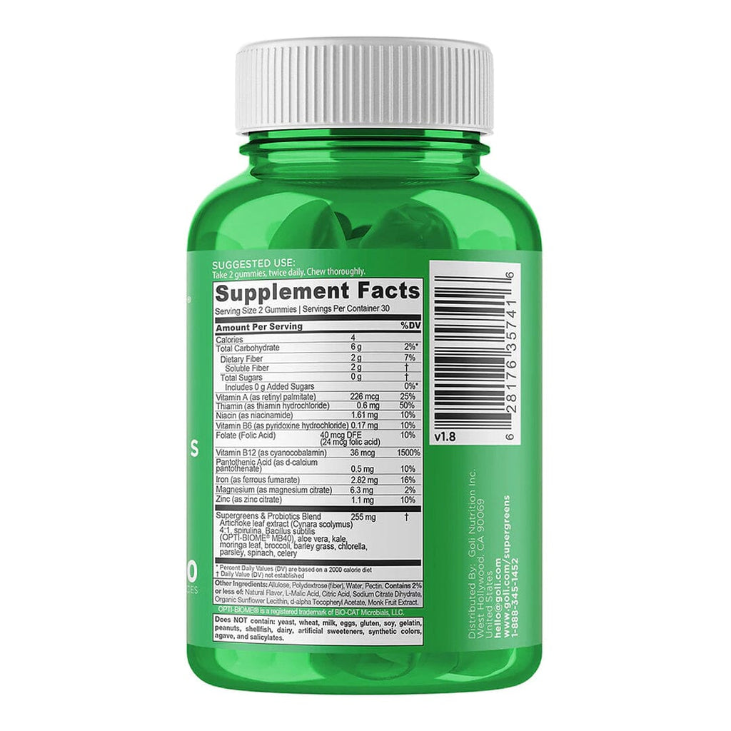 Goli Nutrition Supergreens Gummies