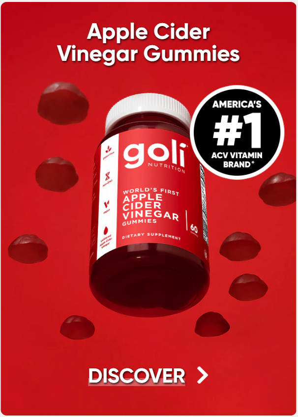 Goli Nutrition Apple Cider Vinegar Gummies, 60 Gummies